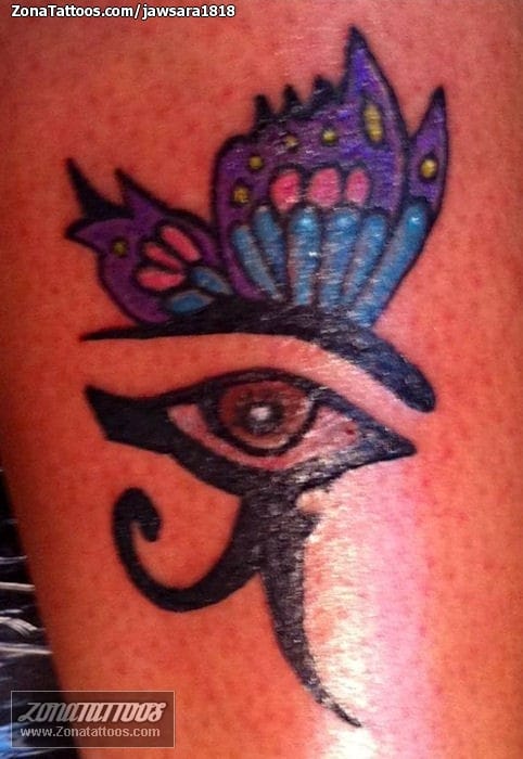 Tattoo photo Butterflies, Eye of Horus