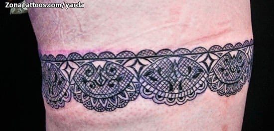 Tattoo photo Garterbelts, Leg, Lace