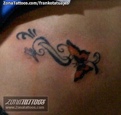 Foto de tatuaje Mariposas, Tribales