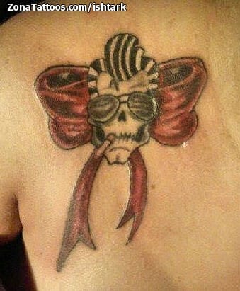 Tattoo photo Skulls, Ribbons