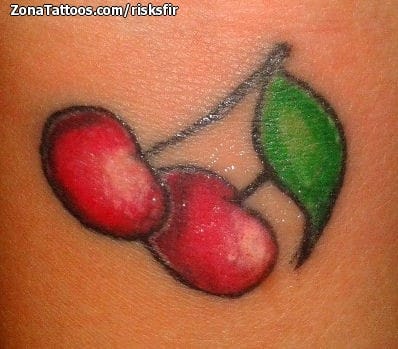 Foto de tatuaje Cerezas, Frutas