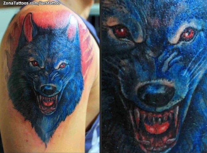 Foto de tatuaje Lobos, Animales, Hombro