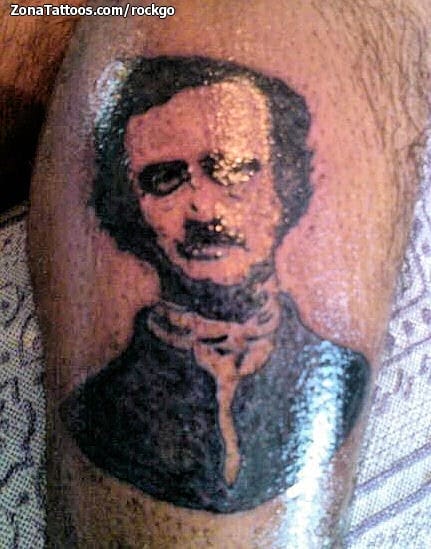 Tattoo photo Portraits, Edgar Allan Poe