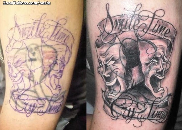 Tattoo of Cover Up, Masks, Theatre