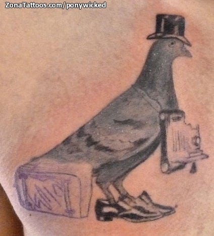 Foto de tatuaje Zapatos, Sombreros, Aves