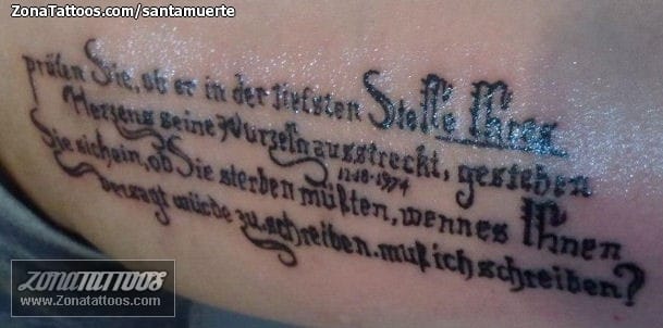 Foto de tatuaje Letras, Frases