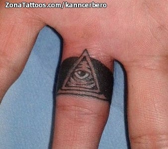 Tattoo photo Triangles, Eyes, Fingers