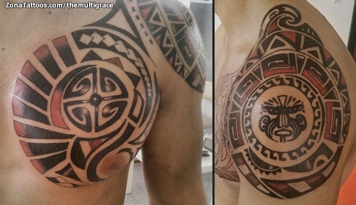 Tattoo photo Maori, Shoulder, Chest