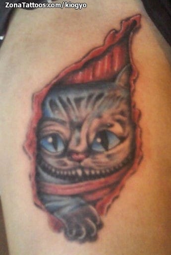 Foto de tatuaje Fantasía, Gatos, Cheshire