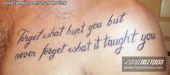 Foto de tatuaje Frases, Letras