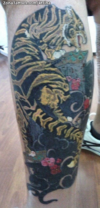 Tattoo photo Asian, Animals, Tigers