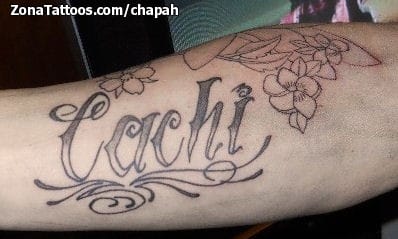 Tattoo photo Letters, Forearm, Names