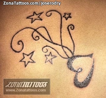 Foto de tatuaje Estrellas, Filigranas