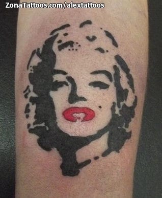 Foto de tatuaje Retratos, Marilyn Monroe