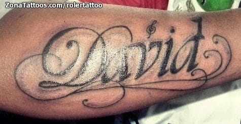 Foto de tatuaje Letras, Antebrazo, David