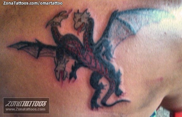 Foto de tatuaje Dragones, Fantasía