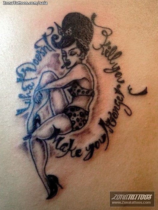 Foto de tatuaje Pin-ups, Frases