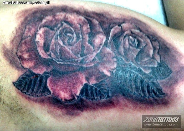 Tattoo photo Roses, Flowers