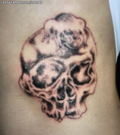 Tattoo photo Skulls, Frogs