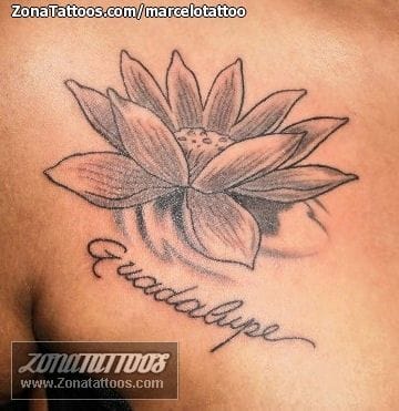 Tattoo photo Lotus, Flowers, Shoulder