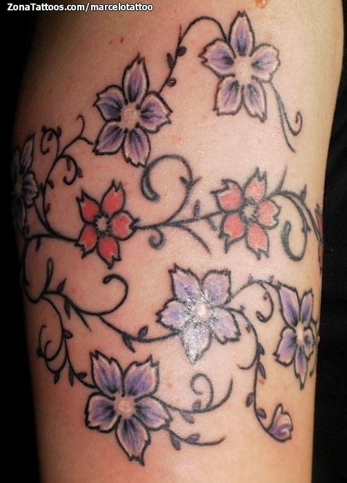 Foto de tatuaje Flores, Brazo