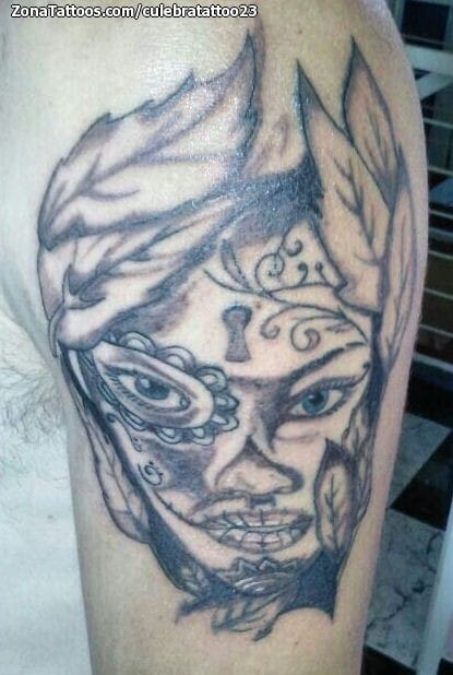 Foto de tatuaje Catrinas, Brazo