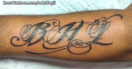 Tattoo photo Forearm, Initials