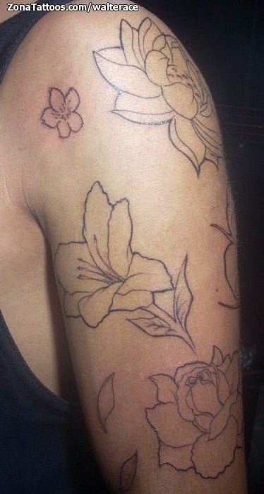 Foto de tatuaje Flores, Brazo