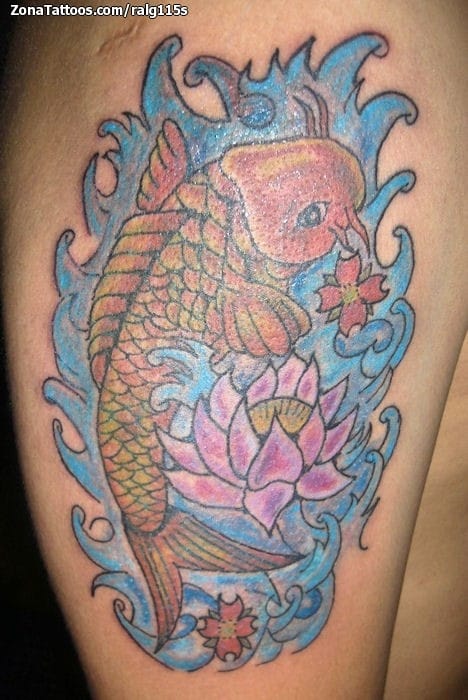 Tattoo photo Fish, Asian, Koi