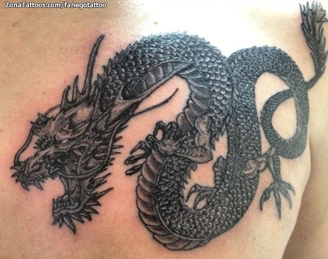 Foto de tatuaje Dragones, Orientales