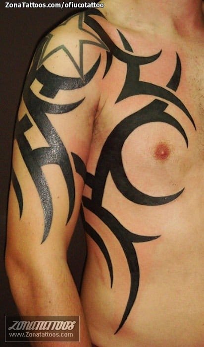 Tattoo of Tribal, Arm, Chest