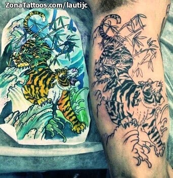 Tattoo photo Tigers, Animals, Asian