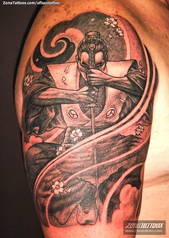 Tattoo photo Samurai, Asian, Arm