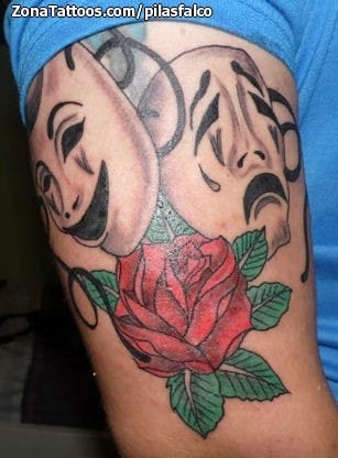 Tattoo photo Masks, Flowers, Roses