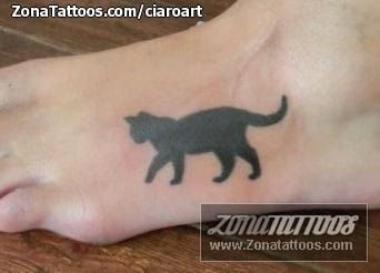 Foto de tatuaje Gatos, Animales, Pie