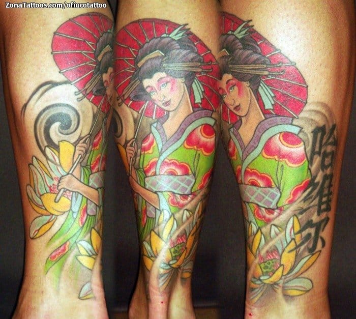 Foto de tatuaje Geishas, Orientales, Japonés