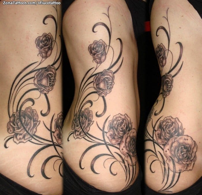 Tattoo photo Flourish, Flowers, Roses