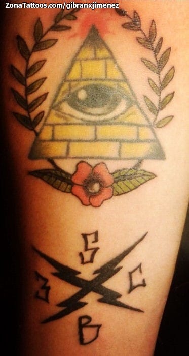 Tattoo photo Pyramids, Eyes, Symbols