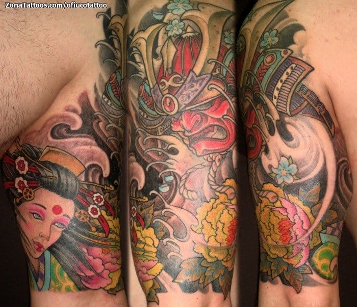 Foto de tatuaje Geishas, Orientales, Brazo