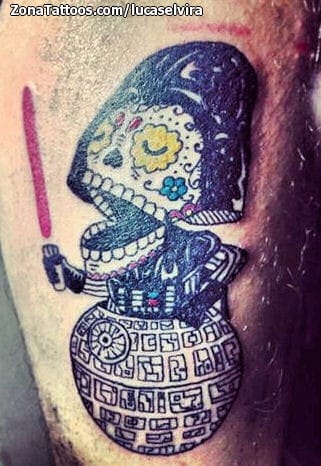 Foto de tatuaje Calaveras, Sugar Skull, Star Wars