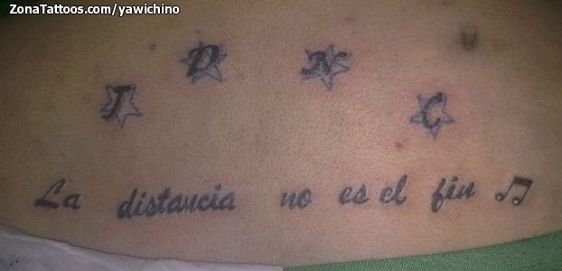 Foto de tatuaje Frases, Estrellas, Letras