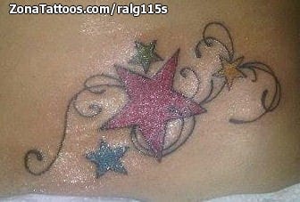 Foto de tatuaje Estrellas, Filigranas