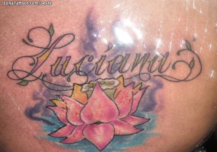 Tattoo photo Names, Flowers, Lotus