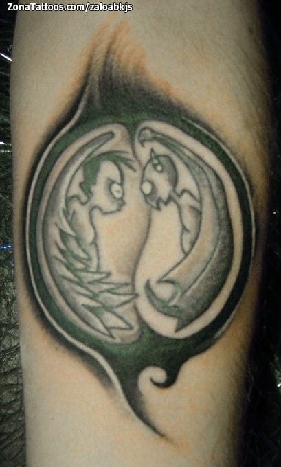 Foto de tatuaje Demonios, Ángeles, Yin y Yang