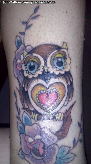 Tattoo photo Owls, Birds, Animals