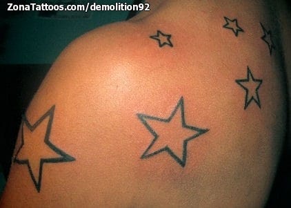 Foto de tatuaje Estrellas, Hombro