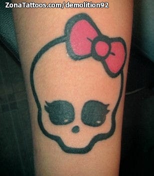 Tattoo photo Skulls, Ribbons