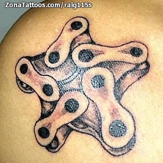 Foto de tatuaje Estrellas, Cadenas, Hombro