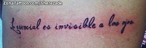 Foto de tatuaje El Principito, Frases, Letras