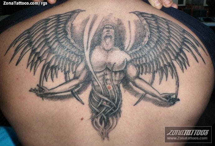 Foto de tatuaje Ángeles, Alas, Espalda